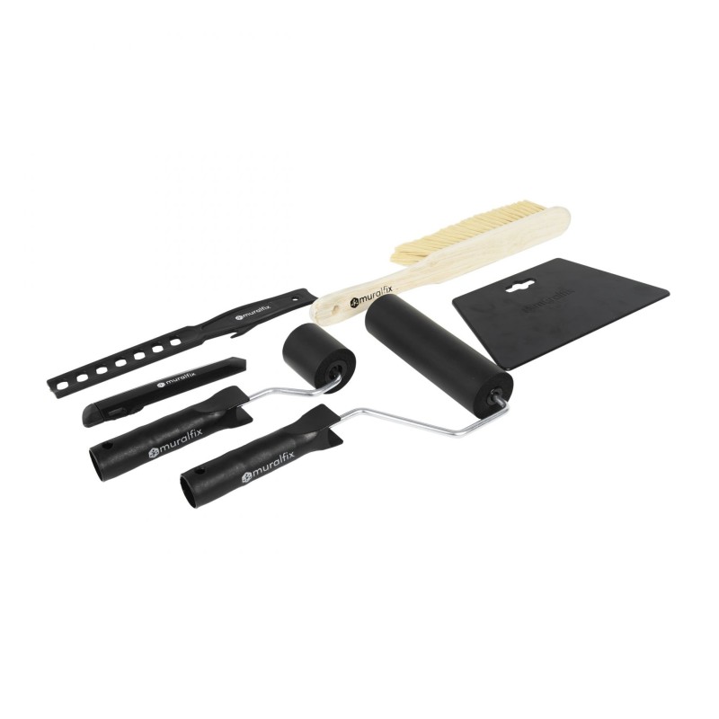 Kit de pose papier peint complet – Brosse, spatules, cutter et rouleaux
