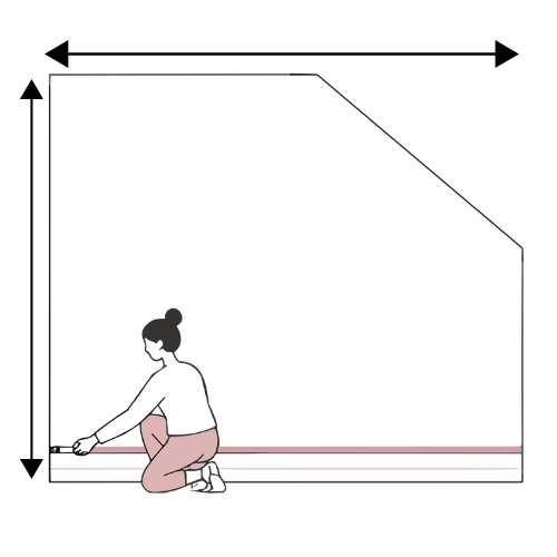 Mesurer un mur sous pente pour commander un papier peint sur mesure